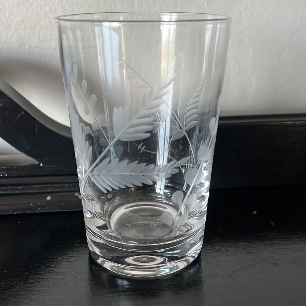 Pottery Barn Etched Glass